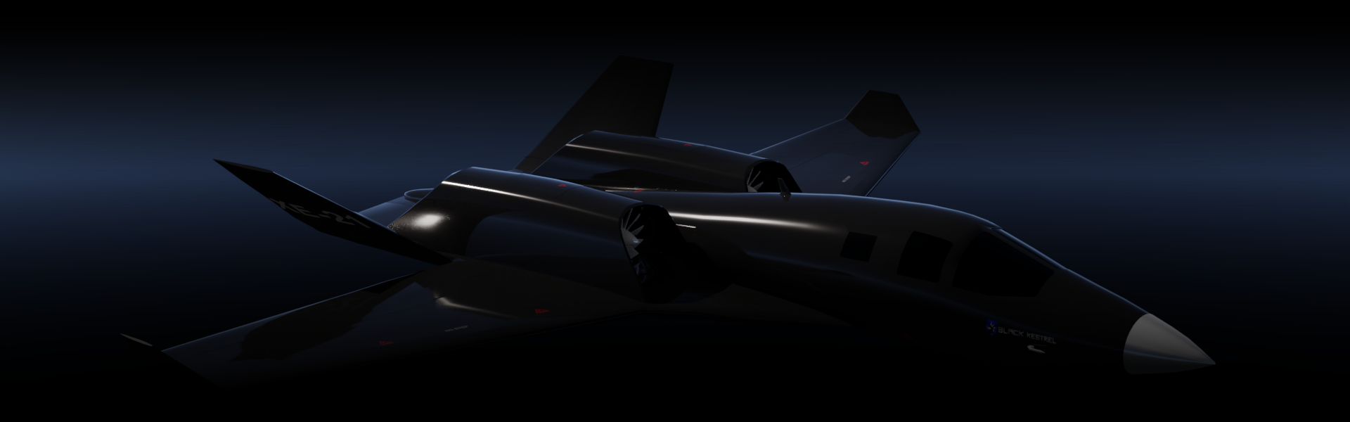 XE-21 dark hanger front view